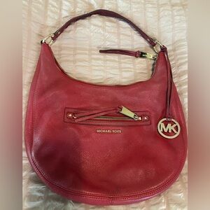 Michael Kors - Well Used Shoulder BAG - Red Leather